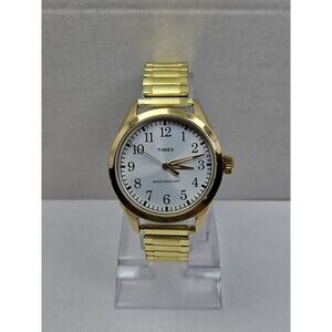 Timex Easy Reader Mens Gold Tone Expansion Bracelet Silver Dial WR30 New Battery